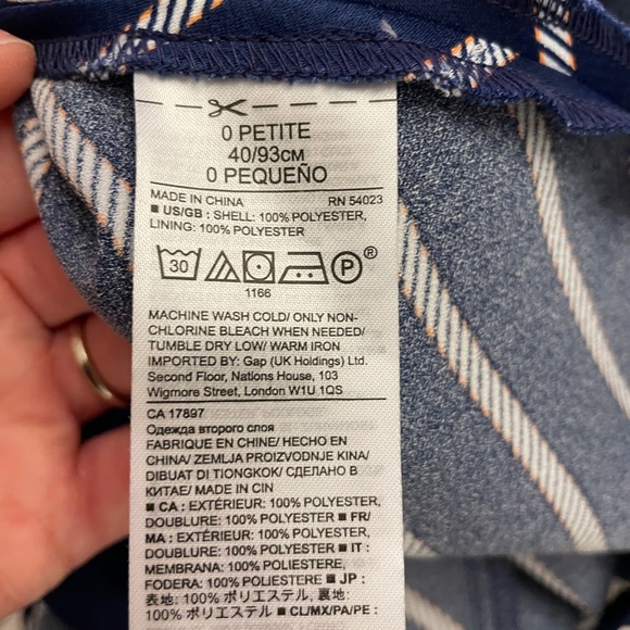 NWT Banana Republic navy and white dress - Picture 5 of 9